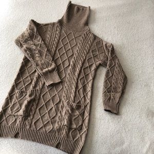 Liny Xin Cashmere Turtleneck Sweater Dress - Large